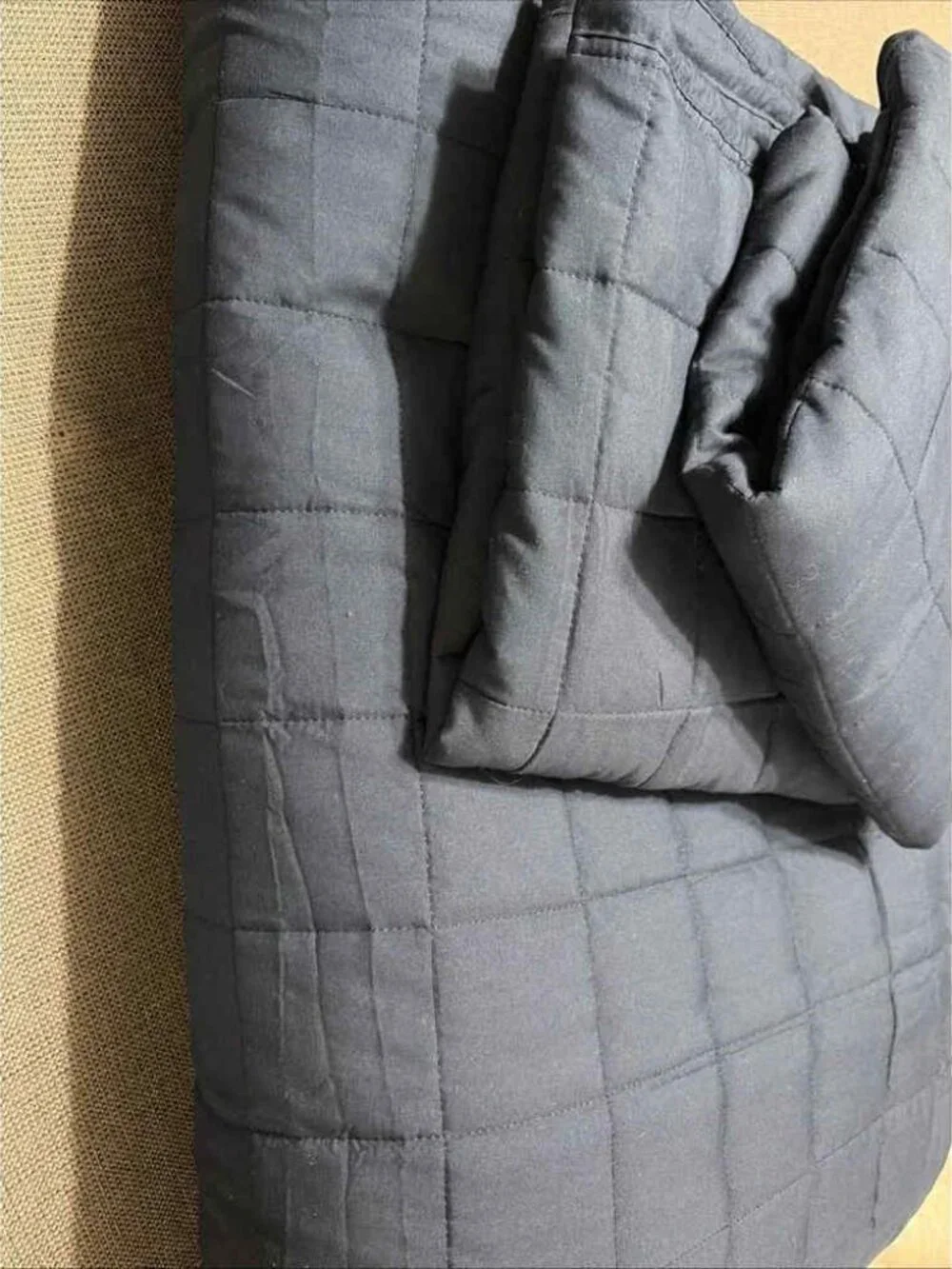 The Ienjoy Home Navy King Quilted Modern Minimal Bedding Cozy 3-Piece Comforter